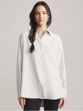 NWT RHONE Mirage Oversized Button Down in Sand color.